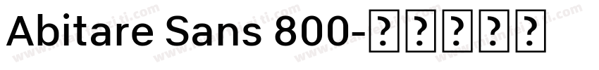 Abitare Sans 800字体转换